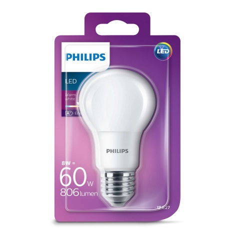 Ampoule LED Philips E27/8W/230V 2700K