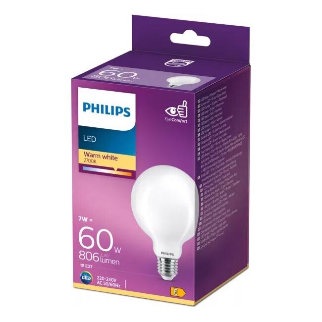 Ampoule LED Philips G93 E27/7W/230V 2700K