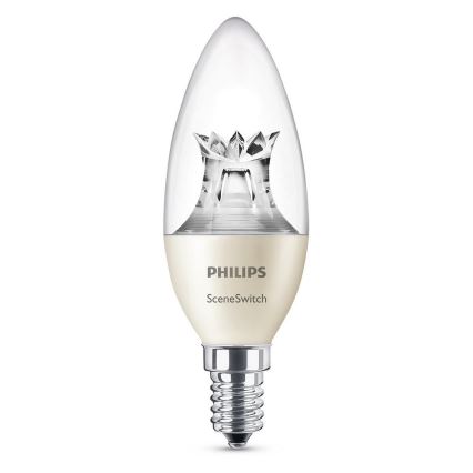 Ampoule LED Philips SCENE SWITCH B38 E14/5,5W/230V 2200K-2700K