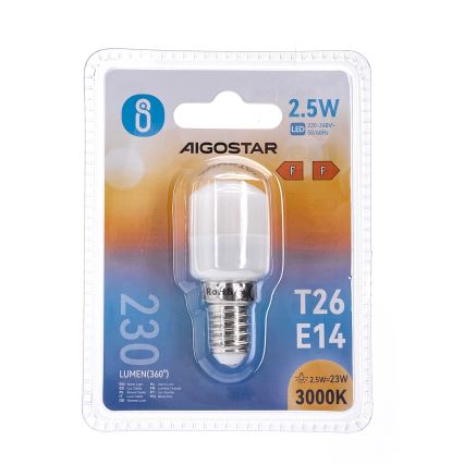 Ampoule LED pour frigo T26 E14/2,5W/230V 3000K - Aigostar