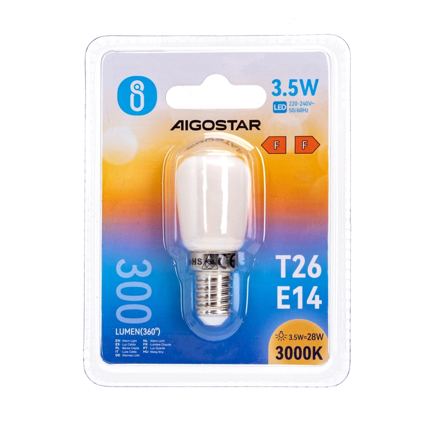Ampoule LED pour frigo T26 E14/3,5W/230V 3000K - Aigostar