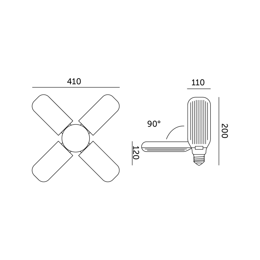 Ampoule LED pour la croissance des plantes VITABLOOM E27/40W/230V 1200K - Brilagi