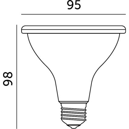 Ampoule LED pour la croissance des plantes VITABLOOM E27/9W/230V 1200K blanc - Brilagi