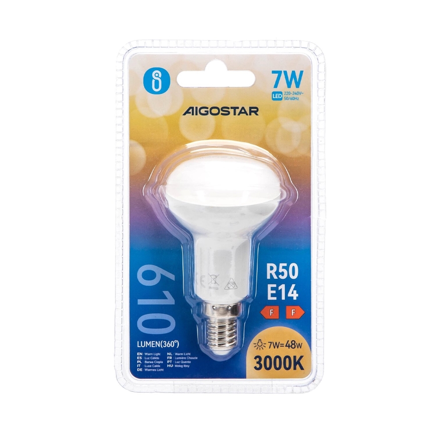 Ampoule LED R50 E14/7W/230V 3000K - Aigostar