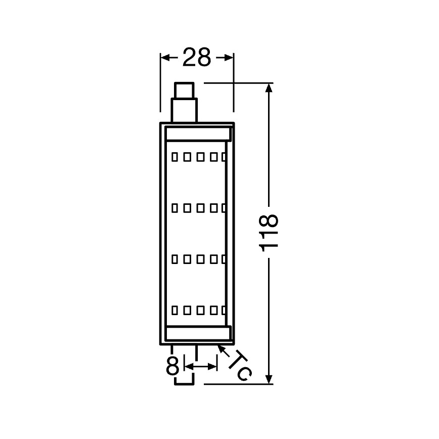 Ampoule LED R7s/13W/230V 2700K 118 mm