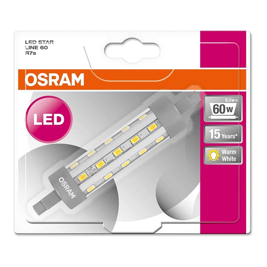 Ampoule LED R7s/6,5W/230V 2700K - Osram 118 mm