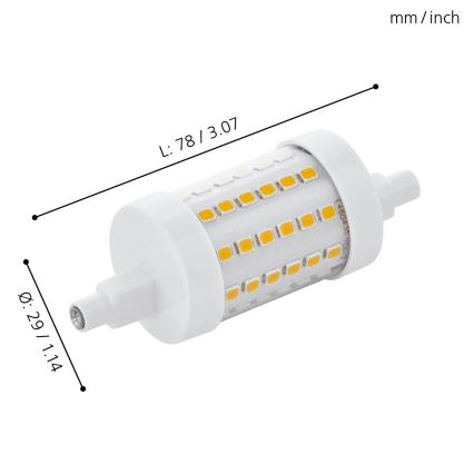 Ampoule LED R7S/7W/230V 2700K 78 mm - Eglo 11829