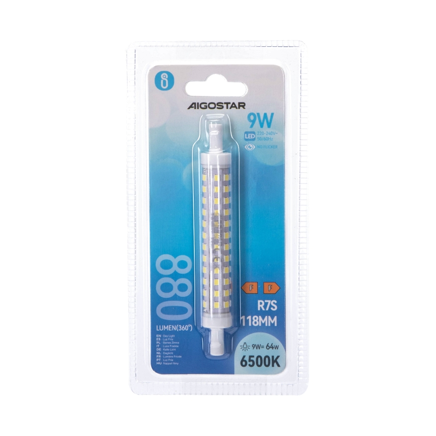 Ampoule LED R7S/9W/230V 6500K - Aigostar