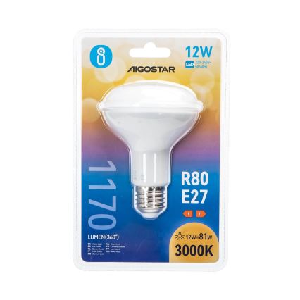 Ampoule LED R80 E27/12W/230V 3000K - Aigostar