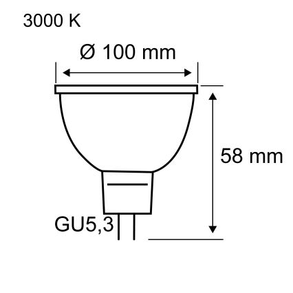 Ampoule LED réflecteur GU5,3/4,9W/12V 3000K - Paulmann 28802