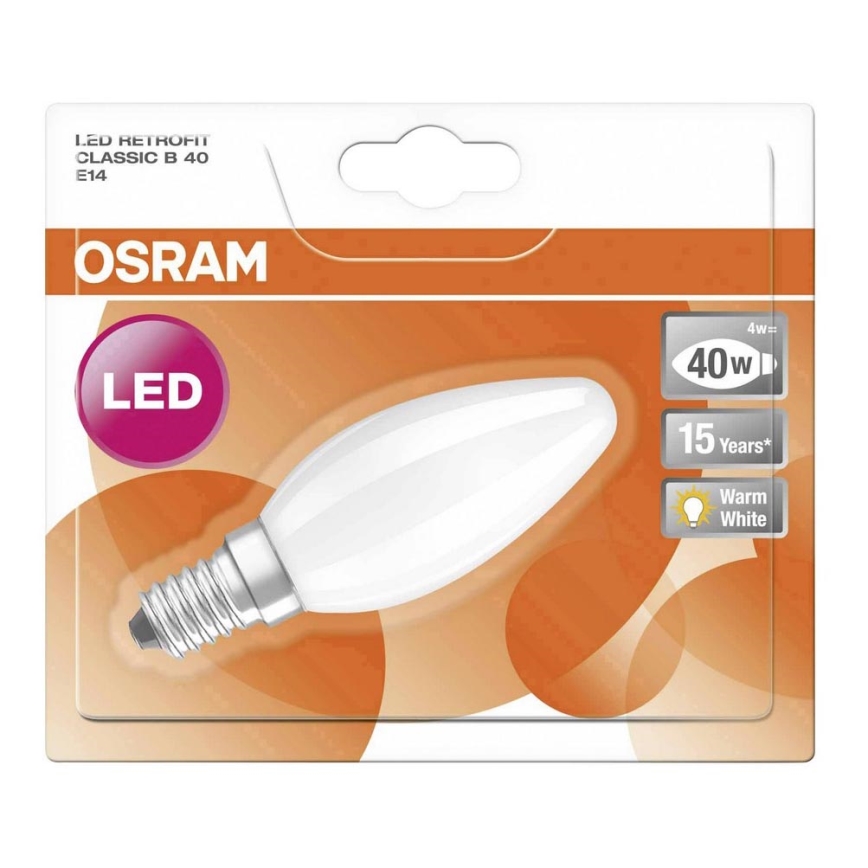 Ampoule LED RETROFIT B40 E14/4W/230V 2700K - Osram