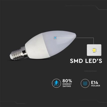 Ampoule LED RGB à intensité variable E14/4,8W/230V 4000K + télécommande