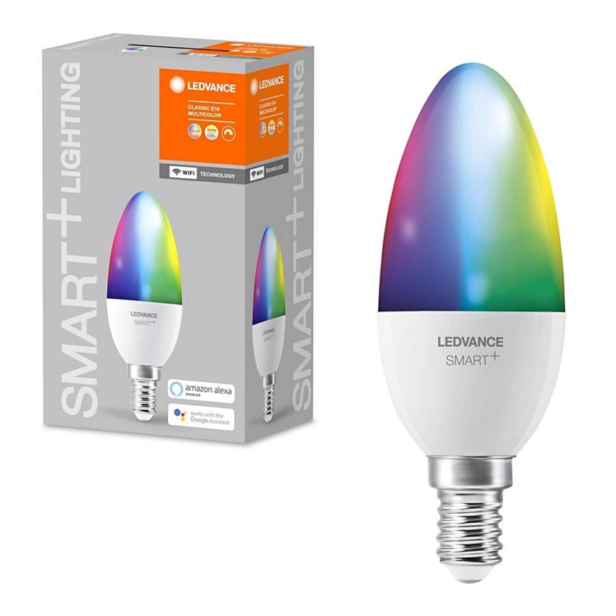 Ampoule LED RGB à intensité variable SMART + E14 / 5W / 230V 2700K-6500K - Wi-Fi Ledvance