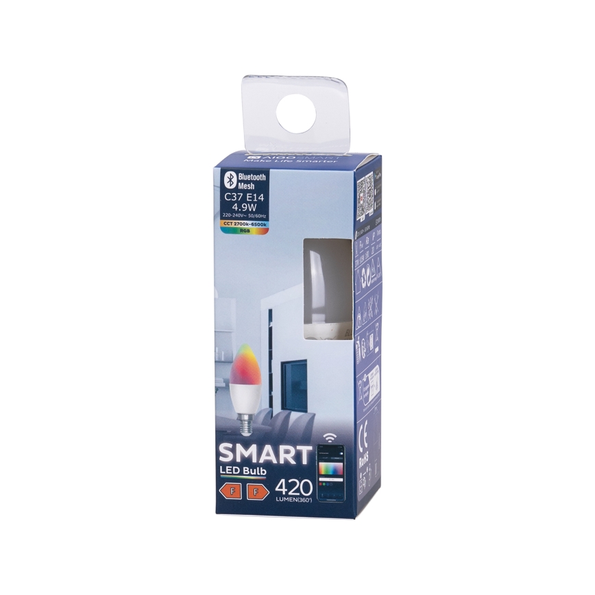 Ampoule à intensité variable LED RGBW C37 E14/4,9W/230V 2700-6500K - Aigostar
