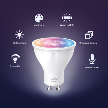 Ampoule LED RGBW dimmable GU10/3,7W/230V 2200-6500K Wi-Fi - TP-Link