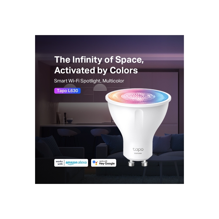 Ampoule LED RGBW dimmable GU10/3,7W/230V 2200-6500K Wi-Fi - TP-Link