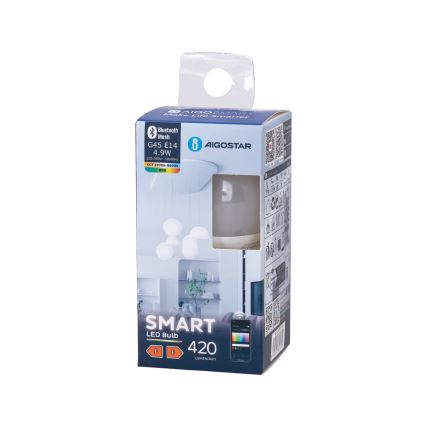 Ampoule à intensité variable LED RGBW G45 E14/4,9W/230V 2700-6500K - Aigostar