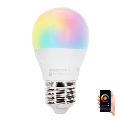Ampoule LED RGBW G45 E27/6,5W/230V 2700-6500K - Aigostar