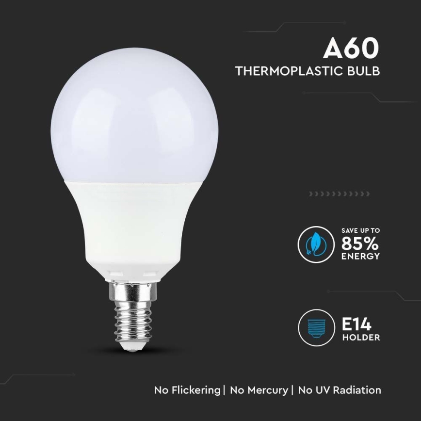 Ampoule LED SAMSUNG CHIP A60 E14/8,5W/230V 4000K