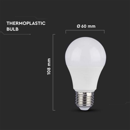 Ampoule LED SAMSUNG CHIP A60 E27/8,5W/230V 6500K