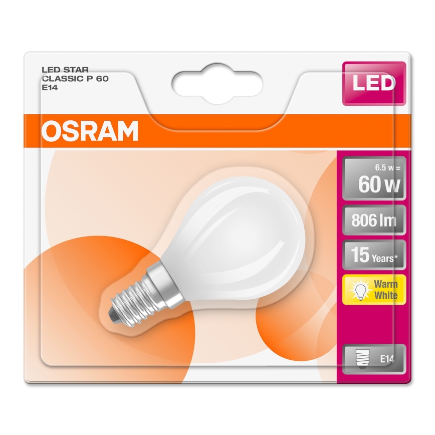 Ampoule LED STAR E14/6,5W/230V 2700K - Osram
