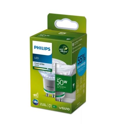 Ampoule LED ULTRAEFFICIENT Philips PAR16 GU10/2,1W/230V 4000K