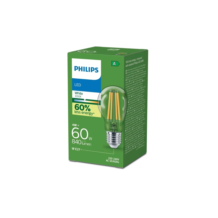 Ampoule LED ULTRAEFFICIENT VINTAGE Philips A60 E27/4W/230V 3000K