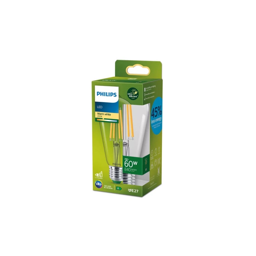 Ampoule LED ULTRAEFFICIENT VINTAGE Philips ST64 E27/4W/230V 2700K