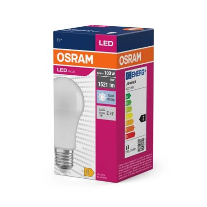 Ampoule LED VALUE A100 E27/13W/230V 4000K - Osram