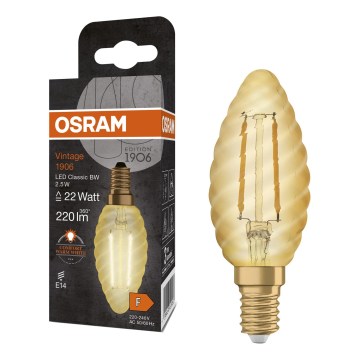 Ampoule LED VINTAGE à filament E14/2,5W/230V 2400K - Osram
