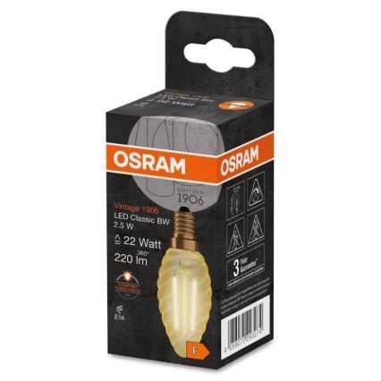 Ampoule LED VINTAGE E27/2,5W/230V 2400K - Osram