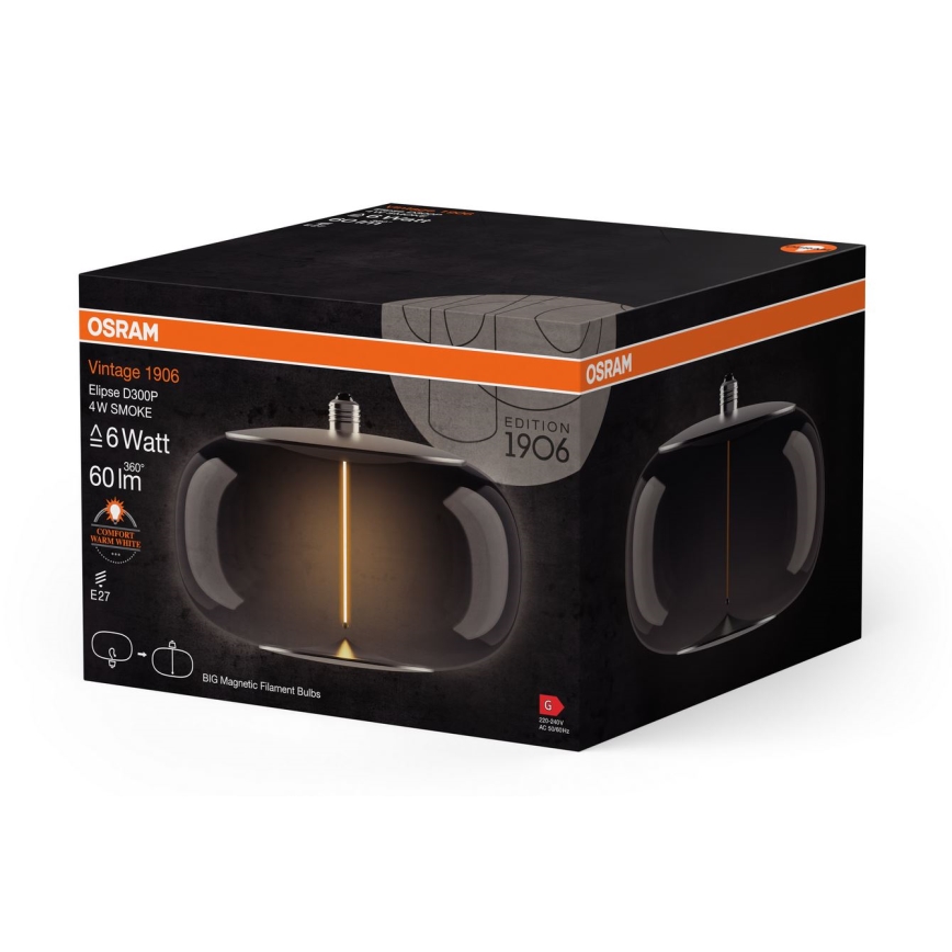 Ampoule LED VINTAGE FILAMENT E27/4W/230V 1800K fumé - Osram