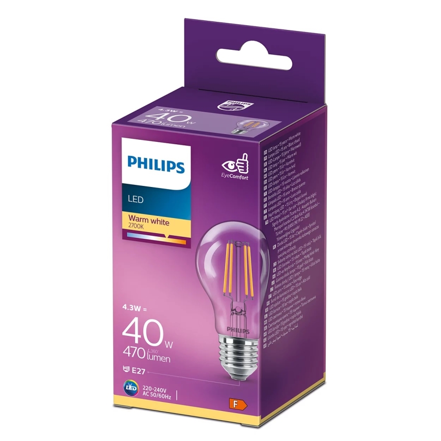 Ampoule LED VINTAGE Philips A60 E27/4,3W/230V 2700K
