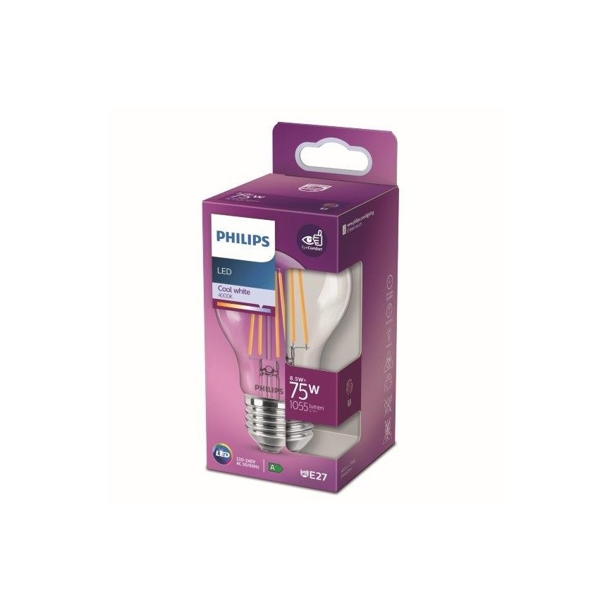 Ampoule LED VINTAGE Philips A60 E27/8,5W/230V 4000K