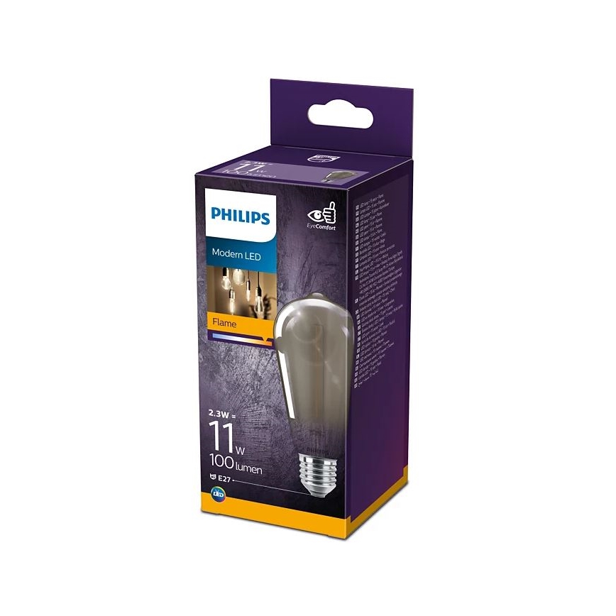 Ampoule LED VINTAGE Philips ST64 E27/2,3W/230V 1800K