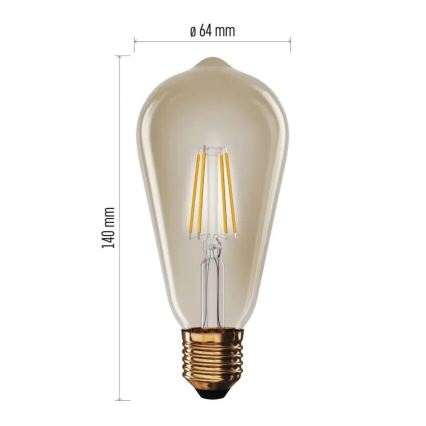 Ampoule LED VINTAGE ST64 E27/4,5W/230V 2200K