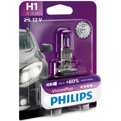 Ampoule pour voiture Philips VISION PLUS 12258VPB1 H1 P14,5s/55W/12V 3250K