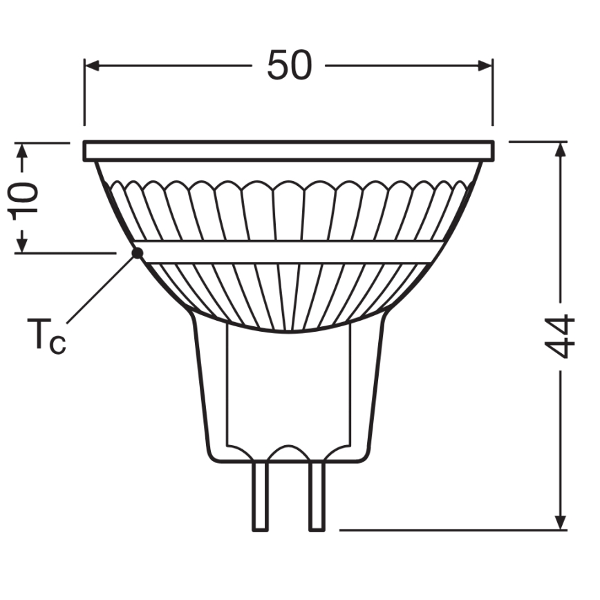 Ampoule LED dimmable réflecteur MR16 GU5,3/6,6W/12V 3000K 36° IRC 97 - Ledvance