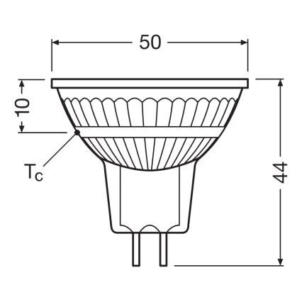 Ampoule LED spot dimmable MR16 GU5,3/6,8W/12V 4000K 36° IRC 90 - Osram