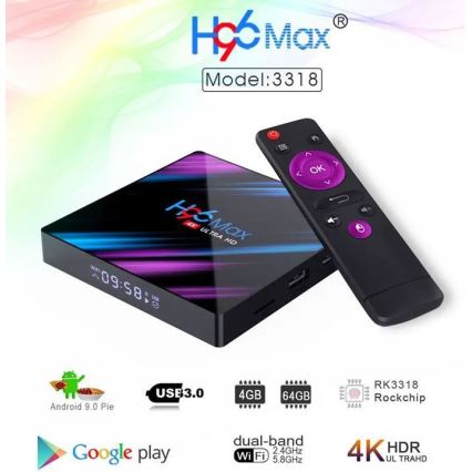 Android TV box SMART 4GB RAM 4K Wi-Fi + afstandsbediening