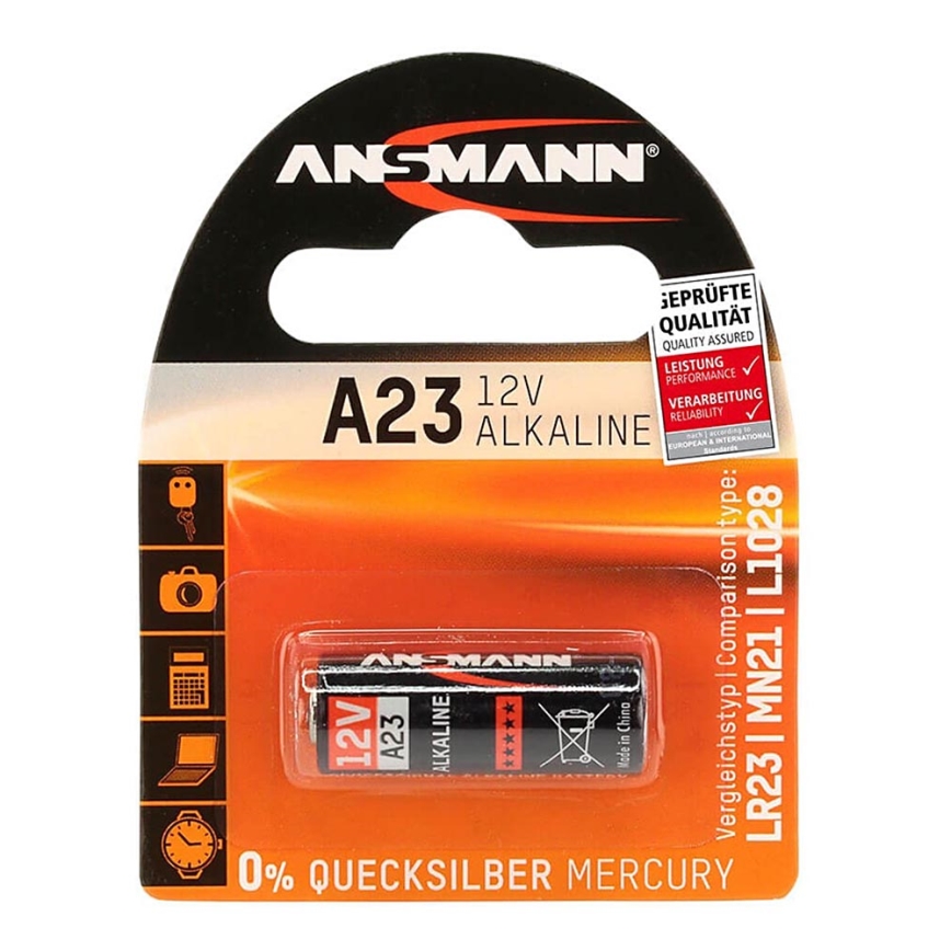 Je zal beter worden Mammoet kasteel Ansmann 04678 - A 23 - Alkaline batterij A23/LR23/LRV08, 12V | Lumimania