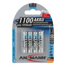 Ansmann 07521 Micro AAA - 4 pc Pile rechargeable AAA NiMH1,2V/1050mAh