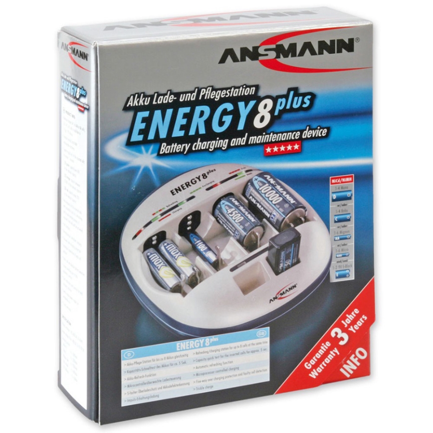 Ansmann 08576 Energy 8 Plus - Chargeur de piles