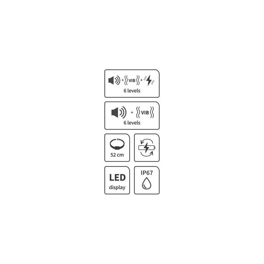 Anti-blaf hondenhalsband 52cm 3,7V 300 mAh IP67