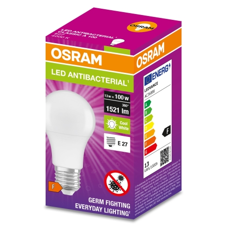 Intuïtie anker borstel Antibacteriële LED Lamp A100 E27/13W/230V 4000K - Osram | Lumimania