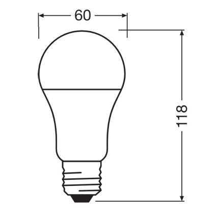 Antibacteriële LED Lamp A100 E27/13W/230V 4000K - Osram