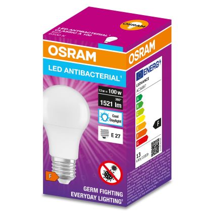 Antibacteriële LED Lamp A100 E27/13W/230V 6500K - Osram