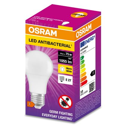 Antibacteriële LED Lamp A75 E27/10W/230V 2700K - Osram