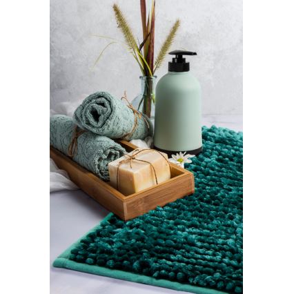 Antislip badmat CHENILLE 50x80 cm turkoois