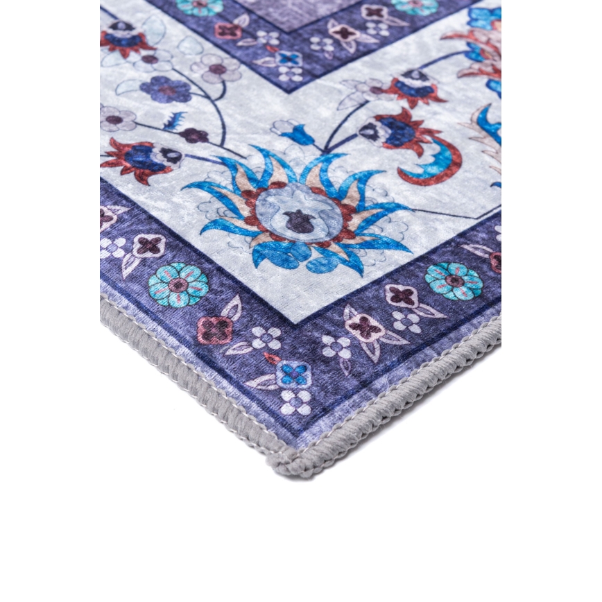 Antislip oosters vloerkleed PRINT SHINE 120x170 cm blauw